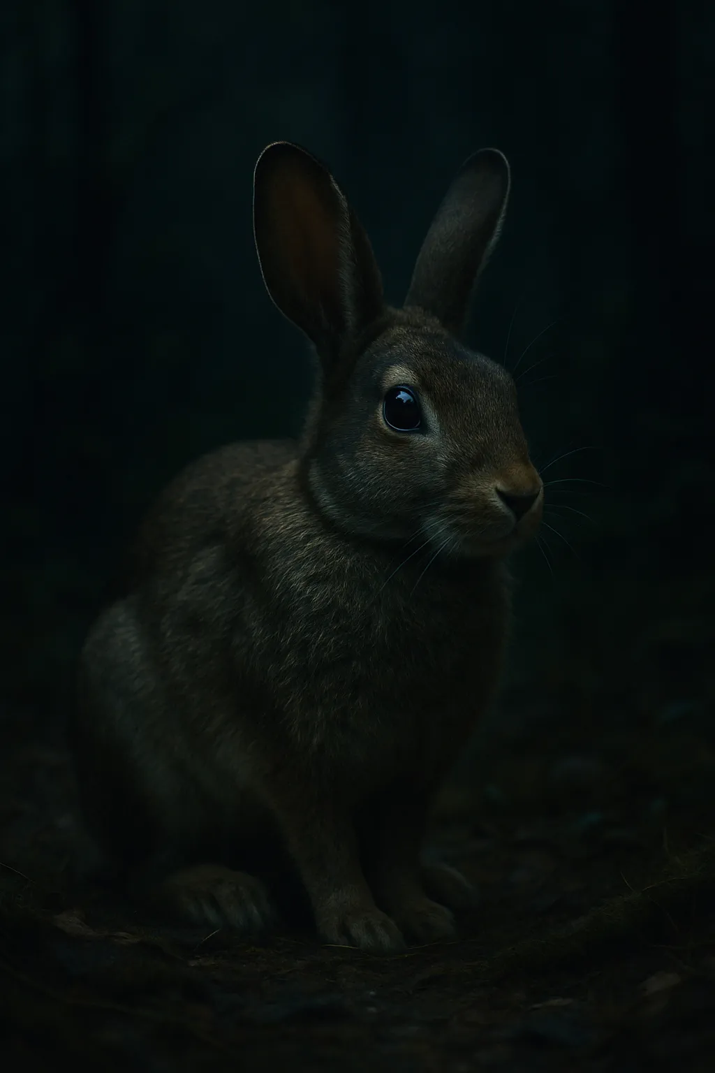 Generated Rabbit Under Moonlight
